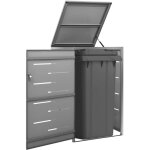 Avimac - abri pour poubelle 69x77, 5x112, 5 cm inox