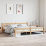 Avimac - cadre de lit sans matelas bois massif de pin 200x200 cm
