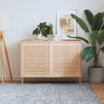 Portes d'armoire � persiennes 2pcs 69x59, 4cm bois de pin massif