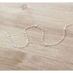 Chainette de liaison 89mm blanche - 130 crochets (65 bandes)