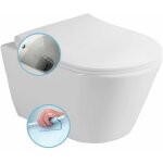 Avva - wc suspendu avec douchette de bidet, rimless, blanc 100312 - sapho