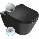 Avva - wc suspendu avec douchette de bidet, rimless, noir mat 100312 - 110 - sapho