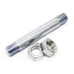 Wiltec axe de roue de brouette standard ? taille 160 x 20 mm ? capacit de charge 120 kg ? pour roue ...
