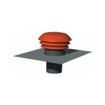 Axelair - chapeau sortie de toiture plastique - couleur tuile : 125mm