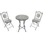Axi ? ensemble table et chaise de jardin 3 pi�ces ? 2 chaises et 1 table mosa�que ? cadre m�tal durable ...