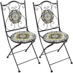 Axi amlie 2 chaises bistrot, ensemble 2 chaises bistrot multicouleurs, pliantes salon de jardin bistrot, ...