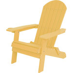 Axi claire chaise adirondack, transat plastique, jaune chaise de jardin, 1 personne / fauteuil exterieur ...