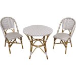 Jacqueline table et chaise bistrot, rose sombre / blanc, 2 chaises 1 table, ensemble bistro extérieur ... Jacqueline table et chaise bistrot, rose sombre / blanc, 2 chaises 1 table, ensemble bistro extérieur ...