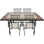 Leonie table et chaise bistrot, 4 chaises 1 table, ensemble bistro extérieur, mosaique vin rouge - salon ... Leonie table et chaise bistrot, 4 chaises 1 table, ensemble bistro extérieur, mosaique vin rouge - salon ...