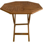 Axi sana table de jardin en bois de teck, octogonale, pliable pour le jardin ensemble de salle � manger ...