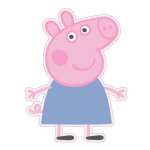 Coussin forme peppa pig - rose