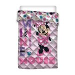 Couette imprime rversible minnie mouse disney - 140 cm x 200 cm