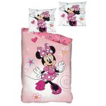 Parure de lit rversible disney minnie - rose et blanc - 140 cm x 200 cm