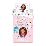 Parure de lit r�versible - gabby et la maison magique - rose - 140x200 + 65x65cm