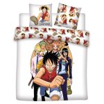 Parure de lit r�versible one piece tous les personnages fond blanc - 240 cm x 220 cm