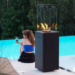 Azura home design - chauffage extérieur gaz patio light noir Azura home design - chauffage extérieur gaz patio light noir