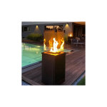 Azura home design - chauffage gaz exterieur patio slim noir Azura home design - chauffage gaz exterieur patio slim noir
