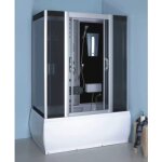 Azura home design - combin baignoire - douche symi 170x85x215 cm