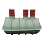 Viva - cuve de stockage 3000l de rcupration d'eau de pluie , 3 trappes  enterrer