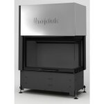 Azura home design - insert à bois d'angle volcano 2bl / pth noir 93 cm - droit Azura home design - insert à bois d'angle volcano 2bl / pth noir 93 cm - droit