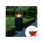 Azura home design - mini chauffage au gaz patio noir + chemin�e bio