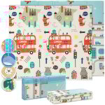 Babify tapis d eveille bebe, tapis bebe mousse epais, tapis de jeu doux et rembourr sans bpa, antidrapant, ...