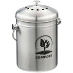 Bac � compost 5 l en acier inoxydable avec filtre