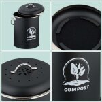 Bac � compost avec filtre anti - odeurs, capacit� de 5, 5 litres