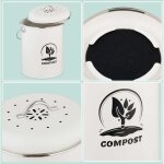 Bac a compost avec filtre anti odeurs capacite de 55 litres