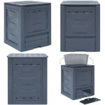Bac à compost de jardin gris 60x60x73 cm 260 l - composteur de jardin - composteurs de jardin - home ... Bac à compost de jardin gris 60x60x73 cm 260 l - composteur de jardin - composteurs de jardin - home ...