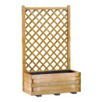 Bac � fleurs avec treillis droit lierre - grand volume