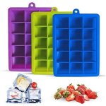 Bac à glaçons 2 pièces - moule à glaçons en silicone pour aliments pour bébé, eau, whisky ou cocktails, ... Bac à glaçons 2 pièces - moule à glaçons en silicone pour aliments pour bébé, eau, whisky ou cocktails, ...