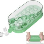 Bac a glacon avec couvercle, 18 pièces moules glaçons presser en silicone pour congélateur, dégagement ... Bac a glacon avec couvercle, 18 pièces moules glaçons presser en silicone pour congélateur, dégagement ...