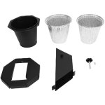 Bac � graisse am�lior� avec couvercle et 2 sacs poubelle, r�cup�rateur de graisse pour fumoir, compatible ...