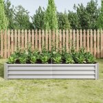 Bac de jardin surélevé en métal 183 x 91 x 30 cm, jardinière robuste sans fond en acier galvanisé, anti ... Bac de jardin surélevé en métal 183 x 91 x 30 cm, jardinière robuste sans fond en acier galvanisé, anti ...