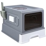 Bac  litire pour chat avec couvercle, grand bac  litire ferm, anti - claboussures, avec tiroir, ...