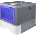 Bac litire chat, bac  litire ferm, filtre et pelle  litire, compartiment infrieur amovible pour ...