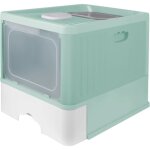 Bac litire chat, bac  litire ferm, filtre et pelle  litire, compartiment infrieur amovible pour ...