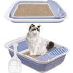 Bac  litire pour chat, grande maison de toilette pliable avec pelle  litire, portable, entre basse, ...
