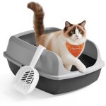 Bac � liti�re pour chat, parois hautes, xxl, ouvert sur le dessus, avec pelle, pour chatons et grands ...