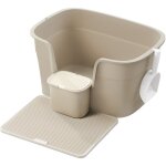 Bac  litire, litire extra large avec paroi latrale, avec un tapis de litire, bote de rangement, ...