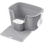 Bac � liti�re, liti�re extra large avec paroi lat�rale, avec un tapis de liti�re, bo�te de rangement, ...