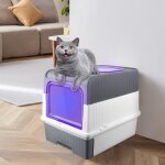 Skecten - bac � liti�re, fonction de st�rilisation et de d�sodorisation uv, facile � nettoyer, pour chat ...