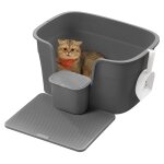 Bac � liti�re pour foyers multi - chats, liti�re extra large avec paroi lat�rale, avec un tapis de liti�re, ...