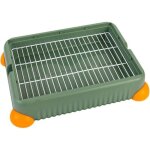Bac � liti�re pour lapins, toilettes pour cage avec grille, garde pattes et sols propres, toilettes pour ...