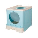 Bac  litire pliable pour chat entre avant (avec panneau de porte) et sortie suprieure trs grand ...