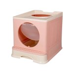 Bac  litire pliable pour chat entre avant (avec panneau de porte) et sortie suprieure trs grand ...