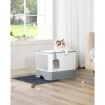 Bac  litire pliable pour chat avec tiroir et couvercle, pelle