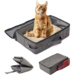 Bac � liti�re portable et pliable pour chat, 24 x 40 cm, avec tamis et fermeture �clair, en tissu oxford, ...