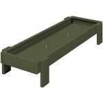 Bac de nourrissage pour poules vert olive 80 x 28 x 13. 5 cm cfw12134